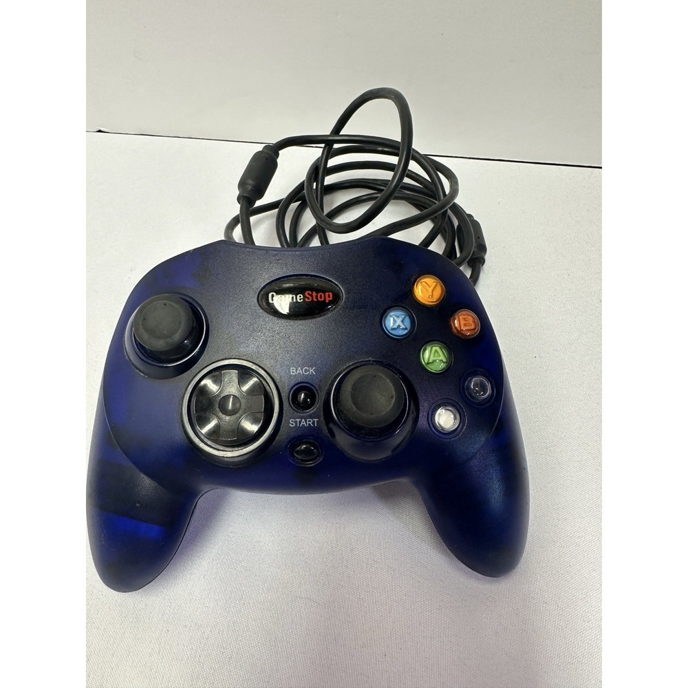Original Xbox Sapphire Blue GameStop Controller - Tested and Works